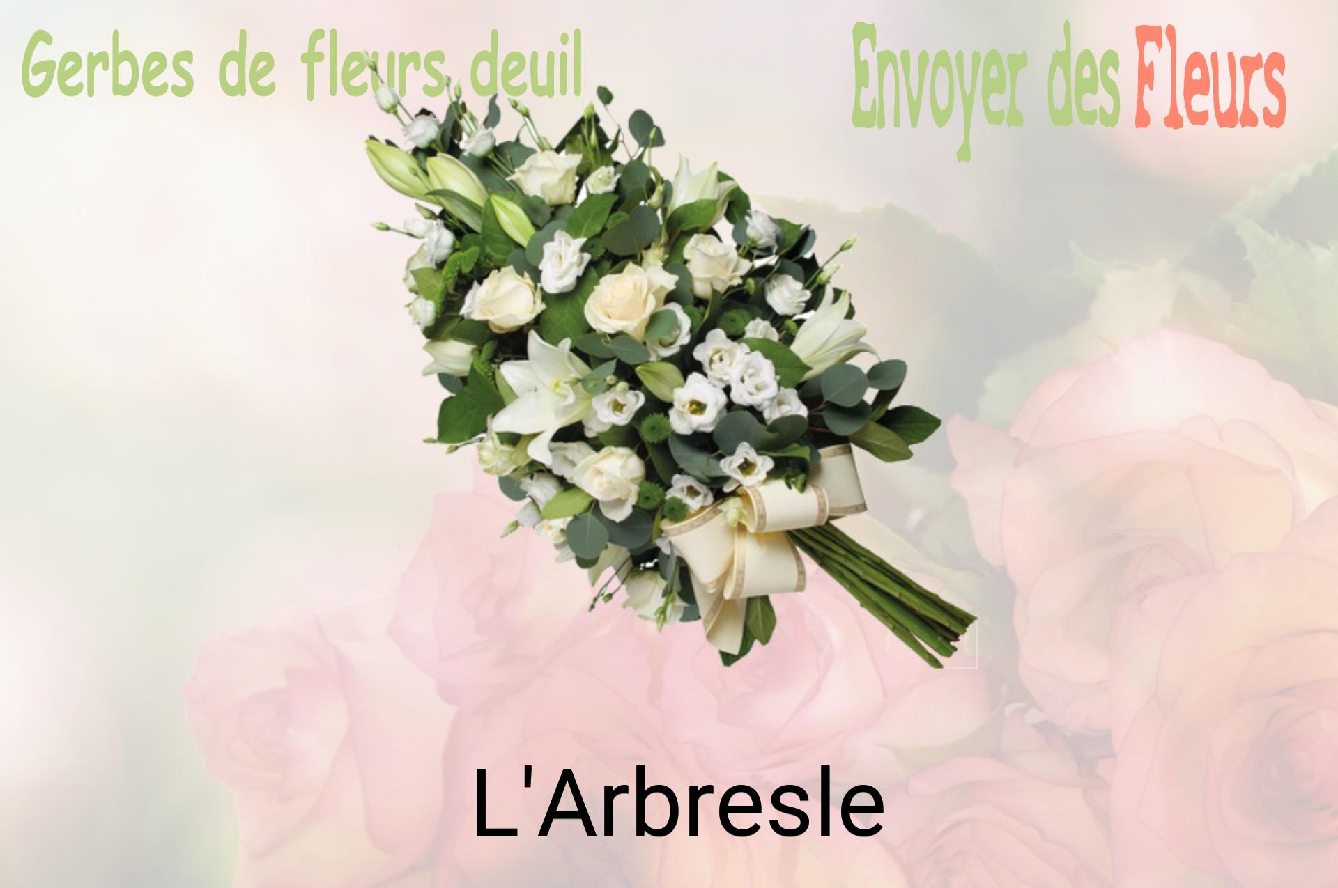 Gerbe de fleurs de deuil livrée à L'Arbresle